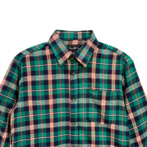 Custom Branding Checked Long Sleeve Shirt Wholesale Outerwear <b>Flannel</b> Clothing Low MOQ Oversized Trucker <b>Jacket</b> Bulk Plaid Shirt - Product Image 3