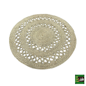 Tapete de algas marinas grueso, de tallos naturales secos, cosechado en Vietnam, destinado a hogares minimalistas y decoración de pisos de estudios. - Product Image 2