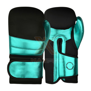 Gants de boxe d'entraînement en cuir véritable avec logo personnalisé, à doigts entiers, anti-humidité, fermeture auto-agrippante, pour jeunes, unisexe - Product Image 2