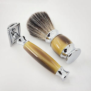 Best Single Blade Safety Traditional Men 3Pcs <b>Shaving</b> <b>Kit</b> Razor Set Bristle <b>Shaving</b> Brush with Stand for Men - Product Image 5