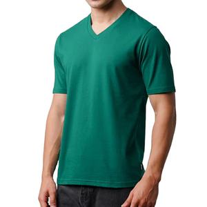 Chemises pour hommes, design personnalisé, t-shirts de haute qualité à col en V, grandes tailles, 100% coton, logo personnalisé, t-shirt à coupe classique pour hommes, services OEM - Product Image 3