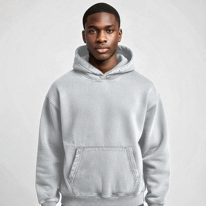 Sudadera con capucha y cremallera a precio de fábrica, con construcción de algodón y detalles de corte cuadrado para marcas de ropa estadounidenses. - Product Image 5