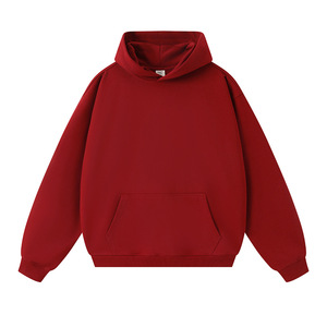 Sudadera con capucha de algodón polar de corte holgado para mujer, con hombros caídos, bolsillo canguro y dobladillo acanalado, estilo moderno casual streetwear. - Product Image 4