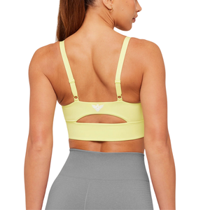 Conjunto Deportivo Transpirable Verde Lima para Mujer: Sujetador Deportivo y Shorts de Ciclismo de Cintura Alta Grises, Ropa Deportiva sin Costuras Delanteras para Gimnasio, Fitness y Yoga - Product Image 2