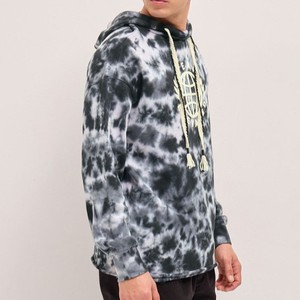 Sweat-shirt à capuche tie-dye pour homme, coupe oversize, en coton French Terry, style décontracté automne, avec logo frontal et poche, sweats à capuche tie-dye pour hommes - Product Image 2