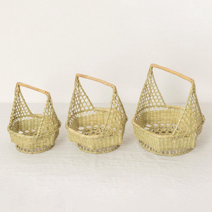 Best price decorative <b>baskets</b> for gifts <b>weaving</b> bamboo flower wine storage <b>basket</b> container - Product Image 1