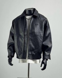 Custom Leather <b>Jackets</b> Custom Letter Embossed Logo Pu <b>Mens</b> Leather <b>Jackets</b> Bomber Leather <b>Jacket</b> for <b>Men</b> - Product Image 5