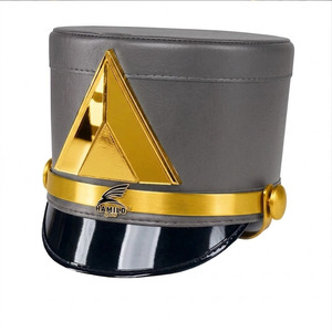 Bicorne maritime noir, coiffe historique avec garnitures tressées opulentes, couvre-chef de luxe, casquette Shako - Product Image 5