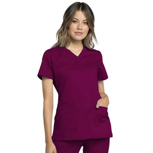 Tenues d'infirmières à manches courtes, ensembles d'uniformes médicaux tricotés sur mesure, unisexes, pour usage hospitalier, vente en gros - Product Image 4