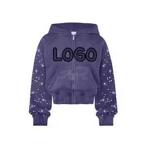 Ensemble de survêtement pour homme avec strass, fabrication professionnelle, sweat à capuche et pantalon brillants - Product Image 2