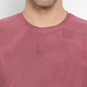 T-shirt décontracté pour homme à col rond, motif à pois rouges, coupe classique, tissu tricoté respirant - Product Image 6