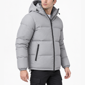 Veste d'hiver pour homme à capuche avec fermeture éclair, imperméable, avec logo personnalisé, de haute qualité, fabriquée par un fabricant de vestes d'hiver - Product Image 5