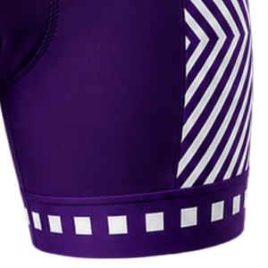 Purple White <b>Cycling</b> <b>Shorts</b> with <b>Padded</b> Seat Custom Quick Dry Breathable Stretch Bicycle Racing Training Performance Bike Wear - Product Image 3