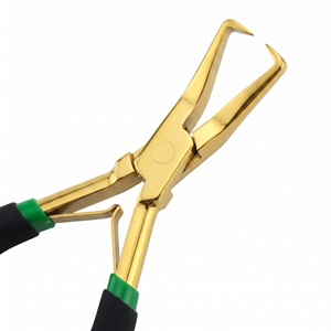 Pince de retrait d'extensions capillaires en acier inoxydable, outil de dépose de micro-anneaux pour extensions de cheveux - Product Image 1