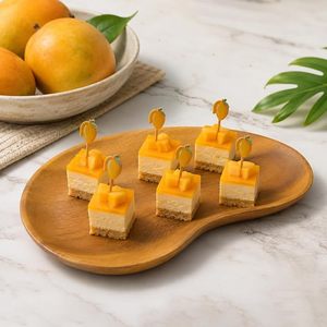 Natural Wooden Irregular Shaped Plant Pattern Modern Design Decorative Serving Tray for <b>Home</b> Hotel Restaurant Use - Product Image 5