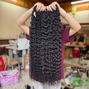 Tendance du moment : Mèches de cheveux naturels vietnamiens bouclés pour extensions de cheveux humains avec kit de closure en dentelle, perruques en cheveux humains Lace Front - Product Image 2