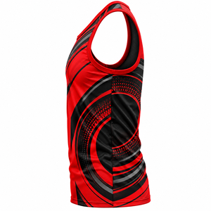 Camiseta sin mangas de poliéster de secado rápido para hombre, con estampado geométrico por sublimación, cuello redondo, estilo deportivo. - Product Image 4