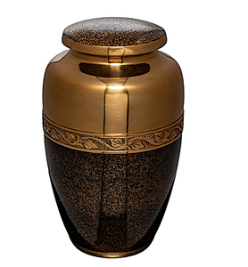 Urna Funeraria de Latón Pulido Grabado en Color Marrón para Cenizas de Adultos, Estilo Americano/Europeo - Product Image 5