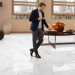 Baldosas de Porcelana Onice Suaves y Brillantes, Acabado Mármol Beige Premium, Garantía de 5 Años, 10 mm de Grosor, para Uso Residencial y Comercial - Product Image 1