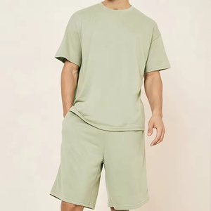 2026 Men Wear Two Piece Crew Neck T-shirt and Shorts <b>Sets</b> Breathable For Summerwear Lightweight Men Two Piece T-Shirt <b>Sets</b> - Product Image 1