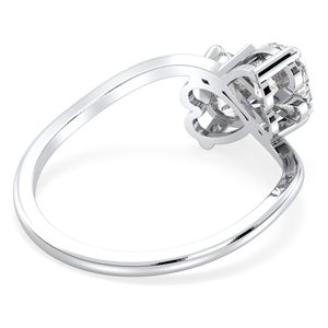 Bagues de fiançailles solitaires REYES minimalistes en argent sterling 925 et moissanite pour femmes, bijoux raffinés en or 14 carats pour anniversaire - Product Image 4