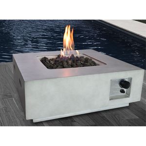Fiber Reinforced Concrete <b>Fire</b> <b>Pit</b> <b>Table</b> for Propane/Natural Gas Use - Product Image 1
