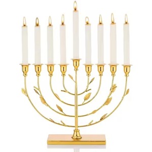 Élégant Chandelier en Métal Décoratif, Support de Bougies Hanouka Juif pour Centre de Table Festif et Décoration Intérieure - Product Image 6
