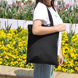 Bolsa de Mano de Lona de Algodón con Asas Largas, Diseño Personalizado, Reutilizable, Orgánica, Lisa, de Alta Calidad, al por Mayor - Product Image 2