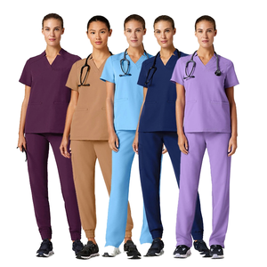 Nuevo 2025: Uniforme médico VIAOLI de rayón twill de entrega rápida, pantalón jogger deportivo de elastano, accesorio de enfermería, uniforme personalizado con aguja. - Product Image 3