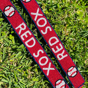 Sangle de sac à main perlée Boston Red Sox, Sac à main transparent, Fait main, Bandoulière, Épaule, Approuvé pour les stades, Jour de match, MLB, Remise de diplôme, Moth - Product Image 1