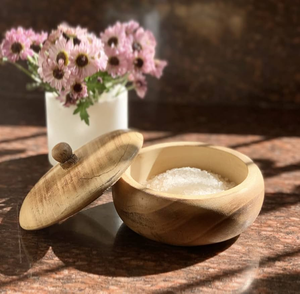 Unique Wood Sugar and Salt Pot Hot Selling Sale Wood Seasoning Sugar Pot Salt Jar For Kitchen Use - Product Image 1