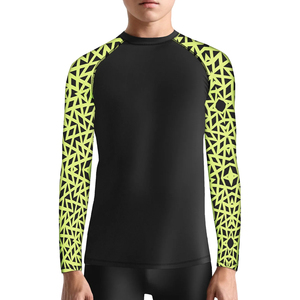 Vêtements de compression par sublimation MMA pour enfants, rashguard à manches longues en Spandex/Polyester, personnalisé pour garçons et filles - Product Image 1
