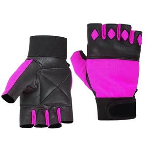 Vente en gros de gants de gymnastique d'haltérophilie poignées de protection des mains crochets sangles d'entraînement paume en cuir manchettes rembourrées en néoprène - Product Image 1