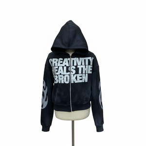Sweat à capuche streetwear pour homme, coupe premium, en molleton 100% coton 450 GSM, épais, avec logo personnalisé imprimé, pour l'hiver, style formel et décontracté - Product Image 1