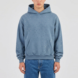 Sweat-shirts pour hommes personnalisés à prix avantageux, avec strass, de haute qualité, surdimensionnés et confortables - Product Image 1