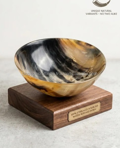 Tazón de Cuerno Hecho a Mano de Lujo, Plato de Servir de Cuerno de Búfalo Natural para Decoración de Mesa de Comedor de Restaurante - Product Image 5