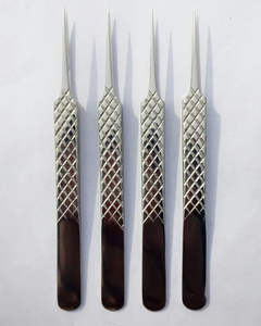 Pinzas Profesionales de Acero Inoxidable Antimagnéticas de 10 mm para Extensión de Pestañas, Herramienta de Precisión para Aislamiento y Volumen, Punta Suave - Product Image 6