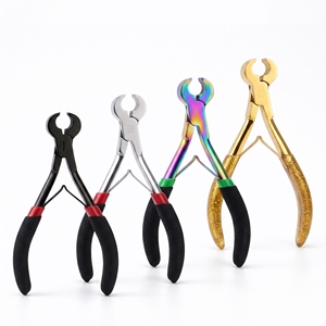 High Quality Hair Extensions <b>Tools</b> Keratin Bond Cutter Fusion Remover Plier U-Tip Comfort Foam Grip Stainless Steel Easy-Open - Product Image 1