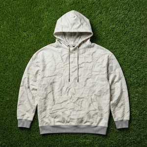 Sweat-shirt à capuche blanc pour homme avec imprimé abstrait sur toute la surface, poche kangourou, style streetwear décontracté - Product Image 5