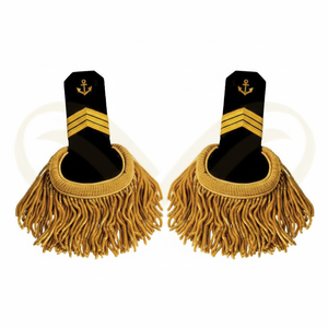 แผ่นประดับไหล่แบบพิธีการสั่งทำขายส่ง ตกแต่งด้วยริบบิ้นและแถบโลหะสีทอง ทำด้วยมือ - Product Image 5