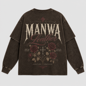 เสื้อยืดแขนยาวผู้ชายทรงโอเวอร์ไซส์ลายผีเสื้อ สไตล์สตรีท คอกลม ผ้าเจอร์ซีย์คอตตอน ราคาถูก รับผลิตแบบ OEM - Product Image 5