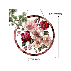 CIFbuy Atrapasueños Acrílico con Diseño Floral Vintage, Colgante Decorativo de Cristal Colorido para Ventana, para Mejorar el Ambiente, TikTok - Product Image 2