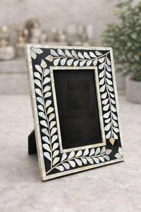 Marco de fotos con incrustaciones de nácar, estilo moderno, floral, hecho a mano, de resina MDF, a un precio muy bajo y asequible. - Product Image 2