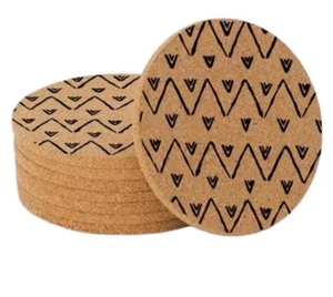 Floral Design Cork Coasters Set <b>Stand</b> Top Selling Table Decor Eco-Friendly Durable Modern Kitchenware - Product Image 4