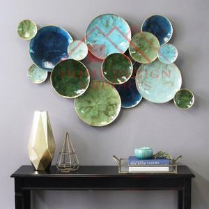 Décoration murale en plaque ronde de fer de haute qualité pour le salon/dernière conception de décor d'art mural abstrait moderne pour la chambre et le bureau - Product Image 4