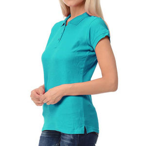 Fabricant de vêtements, chemises décontractées pour femmes à col polo blanc à manches courtes, personnalisées pour le printemps et l'automne, vêtements d'été, polos - Product Image 4