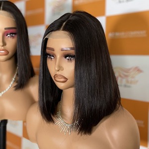 Ready to Ship Black Bone Straight Human <b>Hair</b> Wig HD Lace Closure Customized Length for Black Women 100% <b>Hair</b> Extensions - Product Image 1