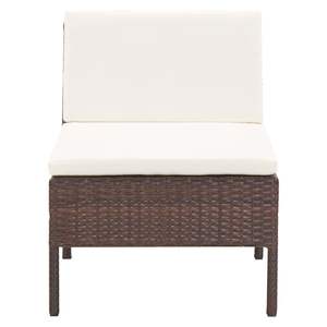 Conjunto de sofás de jardín de ratán PE marrón modular de 5 piezas - Product Image 4