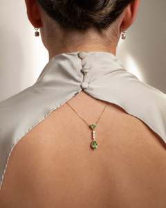 Collar con Colgante de Diamante Verde de Lujo, Oro Sólido de 18k con Acento de Diamante, Certificado IGI, Joyería Fina para Mujer, OEM, ODM, Venta al Por Mayor - Product Image 2