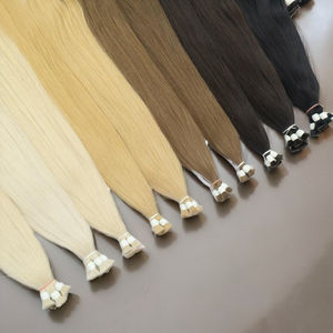 Cabello Humano Europeo al Por Mayor, Cabello Rubio Natural Liso en Paquetes para Mujeres, Puede Permanecer Rizado - Product Image 1